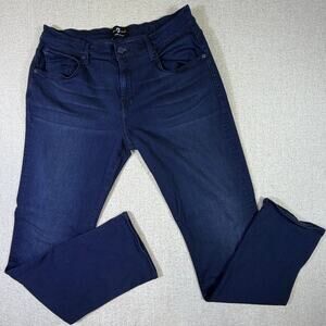 7 For All Mankind Men 34 Blue Luxe Sport Straight Leg Denim Jeans Premium Fit